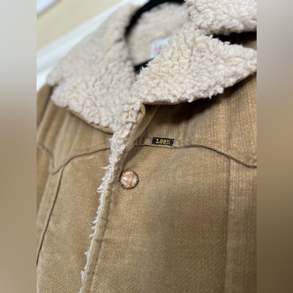 RARE Lee Storm Rider Vintage 1970s Full Length Sherpa Corduroy Rancher Coat - Picture 2 of 15
